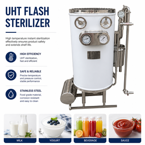 Machine <span class=keywords><strong>de</strong></span> stérilisation UHT, stérilisateur alimentaire, machine <span class=keywords><strong>de</strong></span> stérilisation du lait UHT, machine <span class=keywords><strong>de</strong></span> pasteurisation UHT pour jus <span class=keywords><strong>de</strong></span> fruits, confiture, pâte - Product Image 1