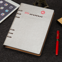 Cahier et stylo en cuir véritable Cadeau d'entreprise de luxe personnalisé avec impression de logo Carnet à feuilles mobiles de cadeau d'affaires haut de gamme
