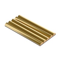 Panneau mural flexible en bois tambour haut de gamme, sans joint, pliable, cannelé, pour revêtement de piliers courbes de villas de luxe et halls d'hôtels