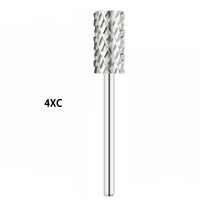 Fraise à ongles professionnelle de haute qualité en carbure de tungstène argenté et doré, ronde, pour perceuse électrique 3/32, fraise à ongles à grain grossier