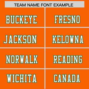 Maillot de football américain personnalisé avec motif étoile sur l'épaule, orange Kelly Green - Product Image 3