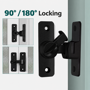 Loquets de porte en alliage d'aluminium robuste pour la sécurité domestique, 90/180 degrés, télécommande, insonorisés, installation facile, pour porte coulissante - Product Image 6