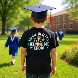 T-shirt promotionnel pour enfants « Remerciements pour m'avoir aidé à grandir » – Idéal pour la remise des diplômes - Product Image 1