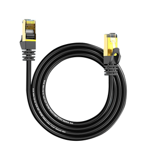 Câble Ethernet Cat 8 Noir Rond 8 Conducteurs en Cuivre Toronné Connecteur Plaqué Or - Product Image 3