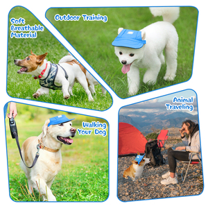 강아지 야구 모자 폴리에스터 OPP 백 겨울 모자 야외 착용 지속 가능한 애완동물 모자 Famicheer BSCI 허스키 래브라도 프린트 빅 블랙 - Product Image 4