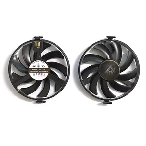 Ventilador de Refrigeración para Tarjetas Gráficas XFX AMD <span class=keywords><strong>Radeon</strong></span> <span class=keywords><strong>RX</strong></span> <span class=keywords><strong>480</strong></span> 470 570 580 470D RS Black Wolf, FDCU12S9-C DC 12V 0.45A, Enfriador de GPU XFX 570 580 - Product Image 2