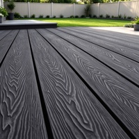 Planches de terrasse en WPC écologiques, antidérapantes, carrées, brossées, imperméables pour la maison, le jardin, la cour, le parc