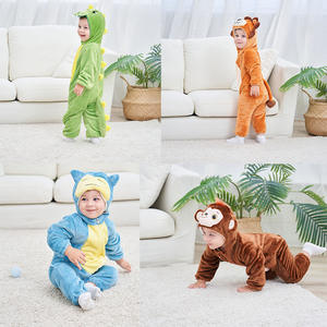 Mono de franela de primavera y otoño para bebé, <span class=keywords><strong>disfraz</strong></span> de Animal con cierre de cremallera, patrón de <span class=keywords><strong>oso</strong></span>, ropa para gatear para recién nacidos, pelele para bebés - Product Image 2