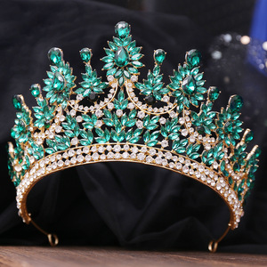Couronne de luxe en strass florale, accessoire de coiffure en alliage pour mariée, mariage et festival - Product Image 5