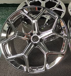 Rines de Aleación Forjados Personalizados con Acabado Cromado Pulido y Cepillado 5*112 5*120 5*130 para Autos Mustang <span class=keywords><strong>GT</strong></span>, Audi, BMW, Benz, Lexus - Product Image 1