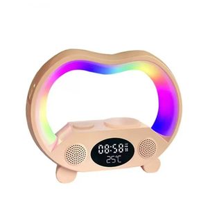 Relógio Despertador Inteligente Colorido Multifuncional RGB com Luz Noturna e Alto-falante Novo Carregador Sem Fio Rápido - Product Image 1