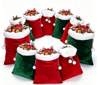 Sac de Noël en velours extra large, sac à cordon pour Noël, sac cadeau personnalisé pour la décoration des fêtes