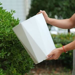 <span class=keywords><strong>Pot</strong></span> de fleurs carré extra-large en plastique de style farmhouse avec trou de drainage, grand diamètre pour les succulentes, design moderne - Product Image 4