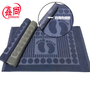 Tapis de bain rectangulaire antidérapant en coton 21 plis avec adhésif thermofusible Xinshang pour usage hôtelier - Product Image 1