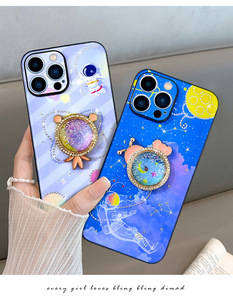 Funda de teléfono móvil de diamante brillante para <span class=keywords><strong>Iphone</strong></span> <span class=keywords><strong>12</strong></span>, <span class=keywords><strong>carcasa</strong></span> de lujo con soporte y accesorios para <span class=keywords><strong>Apple</strong></span> - Product Image 6