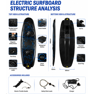 Tabla de Surf Motorizada Profesional, Jetboard, Scooter, Deportes Acuáticos Extremos, con Batería de Litio Ternaria, Tabla de Surf de Alta Velocidad - Product Image 1
