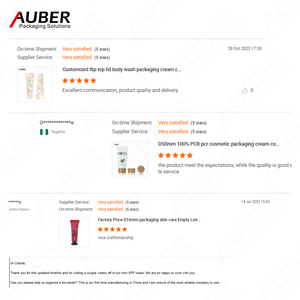 Crema de manos, pasta de dientes, plástico cosmético laminado, tubo de compresión suave para embalaje de protección solar - Product Image 6