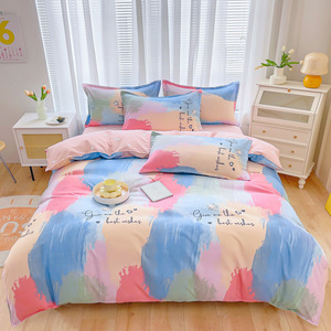 100% ropa de cama de algodón sábana impresa al por mayor juegos de <span class=keywords><strong>fundas</strong></span> de edredón baratos juego de cama personalizado - Product Image 3