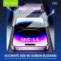 Bavin SQ12 transparent sans bulles, protecteur d'écran en verre trempé pour téléphone portable I Phone 14 Pro Max, protection de la vie privée