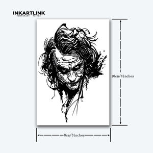 Autocollant <span class=keywords><strong>de</strong></span> tatouage semi-permanent réaliste Joker sombre en gros, longue durée 15 jours, art corporel pour hommes et <span class=keywords><strong>femmes</strong></span>, bras - Product Image 4