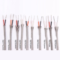 Câble de compensation thermocouple blindé 2 conducteurs, types E J T K, haute température, pour extension