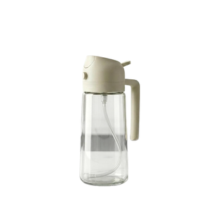 Bouteille pulvérisateur d'huile en verre 2-en-1 réutilisable et écologique, distributeur d'huile d'olive pour la cuisson, la friteuse à air, le barbecue et la cuisine - Vente chaude - Product Image 1