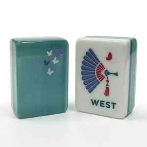 Jeu de Mahjong américain en acrylique personnalisé avec tuiles anglaises, 2 couches, jeu de table pour fête, cadeau - Product Image 5