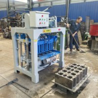Machine de fabrication de blocs de béton, machine à briques creuses en ciment 4-35A 4.8kW, type stationnaire