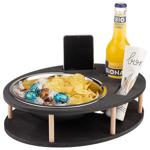 Grand organisateur de bol à collation et porte-bouteille de vin Organisateur de majordome pour canapé Snackbar Caddy pour canapé - Product Image 1