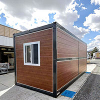 Conteneur d'expédition pliable, maisons modulaires à construction rapide, logement pliable recyclable et mobile pour les chantiers de construction, utilisation en bureau/boutique