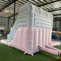 Château gonflable commercial avec toboggan aquatique, combo gonflable pas cher, château sauteur avec pompe à air