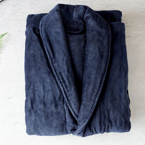 De gran tamaño 3xl bata de baño 100% algodón de terciopelo bata cuello barroco bata de baño para hombres - Product Image 2