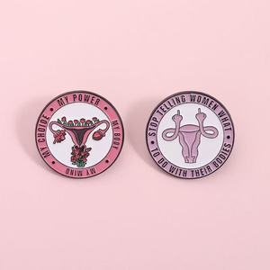 Broches de Esmalte con Forma de Flor y Útero para Mujer, Autonomía Corporal, Mi Cuerpo, Mi Decisión, Detén de Decirle a las Mujeres lo que Hacer, Joyería para Bolsos y Solapas - Product Image 2