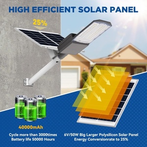 Lampione <span class=keywords><strong>Solare</strong></span> da Esterno Sunwe con Batteria Integrata 100W 200W 300W 400W 1000W - Product Image 2