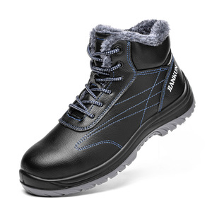 JIANKUN <span class=keywords><strong>hommes</strong></span> épaissi chaud acier orteil <span class=keywords><strong>chaussures</strong></span> de sécurité imperméable respirant confortable maille antidérapant semelle en caoutchouc bottes pour l'hiver - Product Image 2