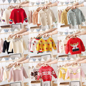Pulls de Noël pour enfants en gros, version coréenne, nouveaux pulls tricotés épais à imprimé animal pour garçons et filles - Product Image 6