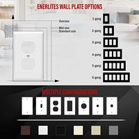 Kit de plaques murales doubles, caches de prises électriques en plastique, taille standard, 1 gang, caches de prises électriques, C660D1-W blanc