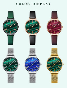 CURREN 9076 Charm orologi da polso da <span class=keywords><strong>donna</strong></span> quadrante piccolo in pelle <span class=keywords><strong>orologio</strong></span> al quarzo <span class=keywords><strong>verde</strong></span> regalo di lusso per moglie fidanzata abito <span class=keywords><strong>orologio</strong></span> da <span class=keywords><strong>donna</strong></span> - Product Image 6