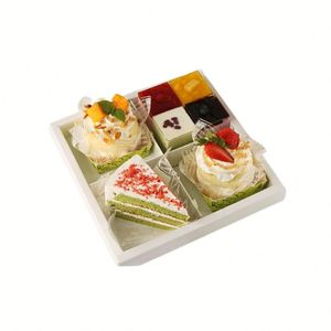 กล่องเบเกอรี่ แพ็คเกจคัพเค้ก มูส บ็อกซ์พัฟ บาสก์ อะฟเตอร์นั่นที คีก ขนมหวาน กล่องแพ็คเกจแบบถือ กล่องสี่เหลี่ยม กล่องของชำร่วยงานแต่งงาน - Product Image 4