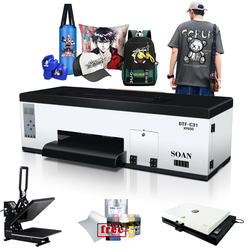 2024 New Digital A3 DTF Printer XP600 Pet Film 13Inch Dtf Printer Tshirt Textile Printing Machine With Oven for Any Textile