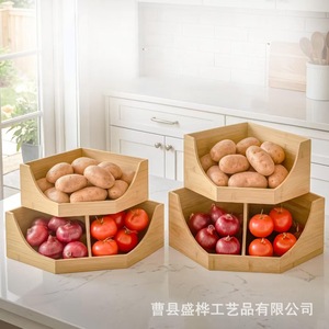 ชั้นวางของเข้ามุมไม้ 2 ชั้น สำหรับจัดเก็บเครื่องเทศ ใช้ได้ทั้งบนเคาน์เตอร์ครัวและติดผนัง ดีไซน์สองชั้นอเนกประสงค์ - Product Image 4