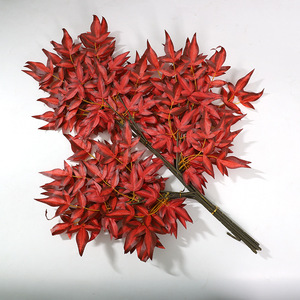 Hojas de Arce Artificiales Aromáticas de Alta Simulación para Paisajismo, Ramas Decorativas para Exteriores - Product Image 1