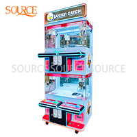 SOURE Machine de jeu d'arcade à grue à pinces premium pour 4 joueurs, à monnayeur, type maison de poupées, adaptée aux centres commerciaux