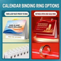 Calendrier de bureau triangulaire personnalisé avec papier offset et carton, calendrier de table plié écologique, production