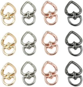 ห่วงกุญแจรูปหัวใจแบบหมุนได้ YIXI Sbest Pcs สีสันสดใส พร้อมตัวล็อคแบบสปริง ตะขอเกี่ยว และห่วงคล้องกุญแจแฟชั่น - Product Image 4