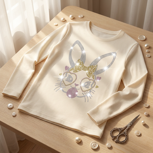 Applique en strass, garnitures en cristaux, matériaux de couture, DIY Lapin mignon pour vêtements, chapeaux, sacs, fournitures de couture - Product Image 5