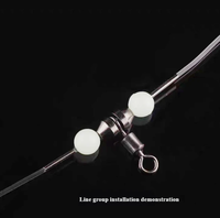 Mousqueton pivotant en acier inoxydable MF avec roulement à billes, séparateur de ligne américain pour la pêche en eau salée, équipement de pêche équilibré