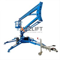 Plateforme élévatrice à flèche montée sur remorque XYZLIFT avec flèche pliable Passage flexible à travers des espaces étroits Approuvée par EN 280