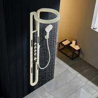 Ensemble de douche multifonction chaud froid pulvérisation de pluie panneau de douche en acier inoxydable pour salle de bain intelligente
