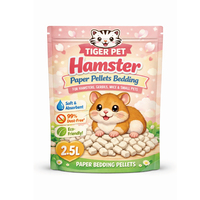 Alas Tidur Pelet Kertas Abu-abu Nyaman 1kg untuk Hamster Gerbil Tikus Degus Hewan Peliharaan Kecil Ramah Lingkungan Rendah Debu